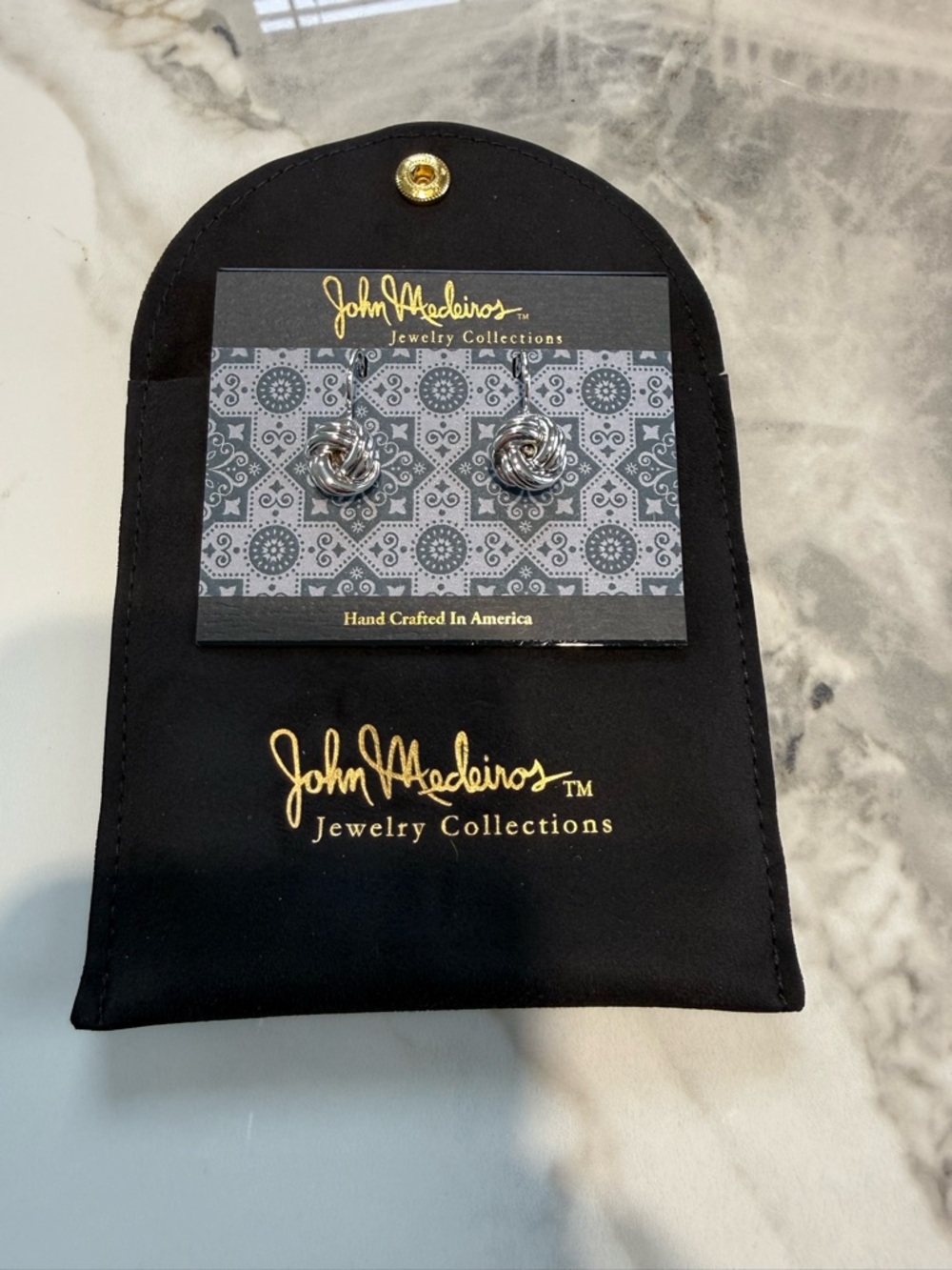 John Medeiros Silver Knot Stud Earrings - Classic Women’s Jewelry